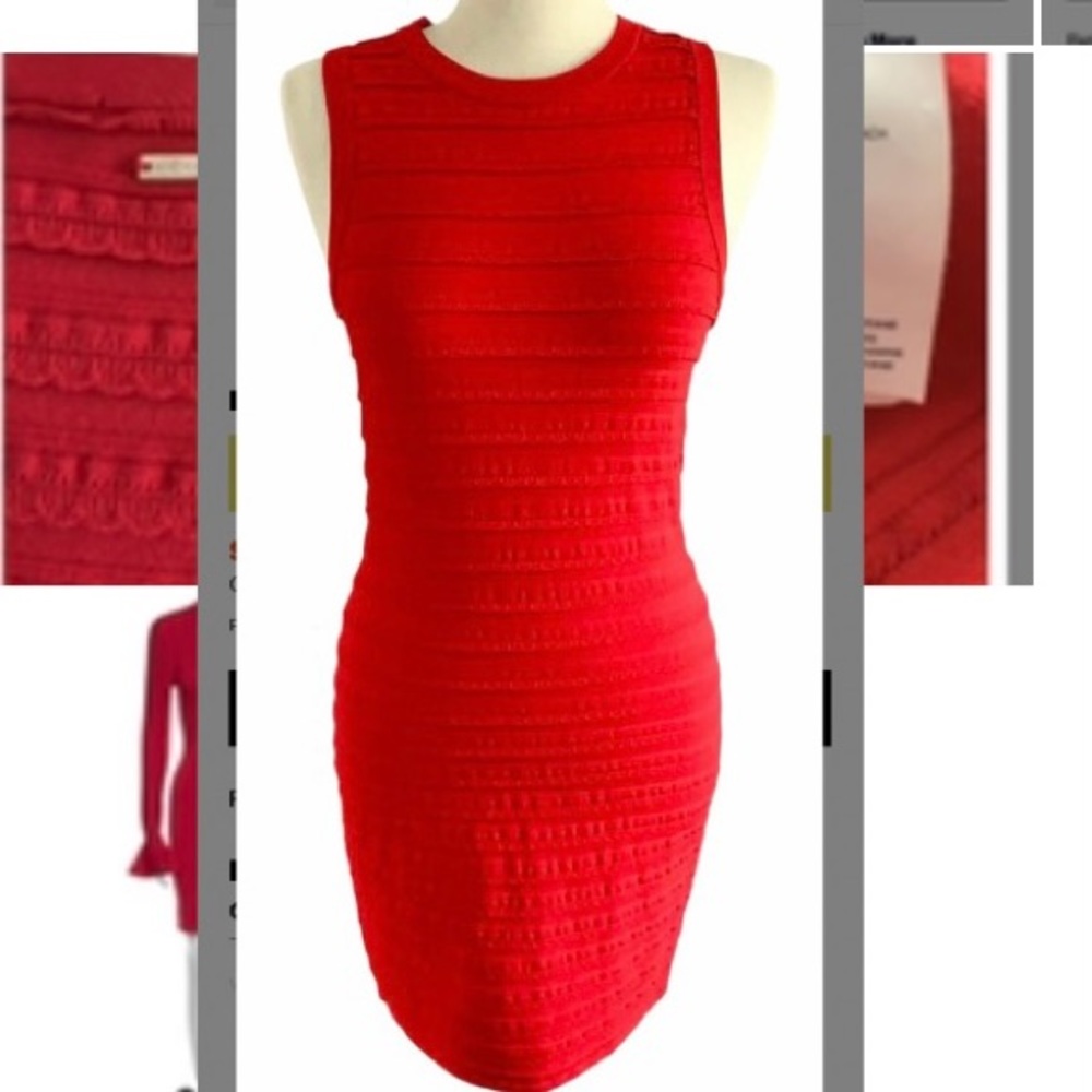 Micheal Kors red sheath dress